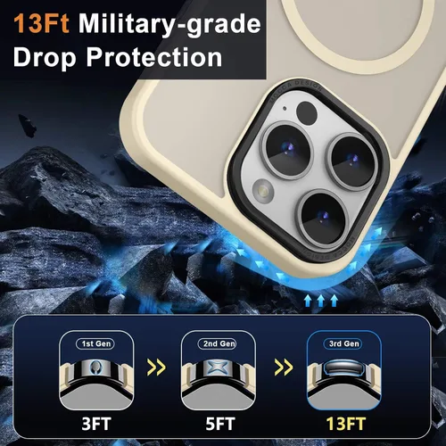 Vista 523 de MOCCA - Funda magnética resistente para iPhone XR de 6.1 pulgadas, compatible con MagSafe, funda con protección contra caídas de grado militar