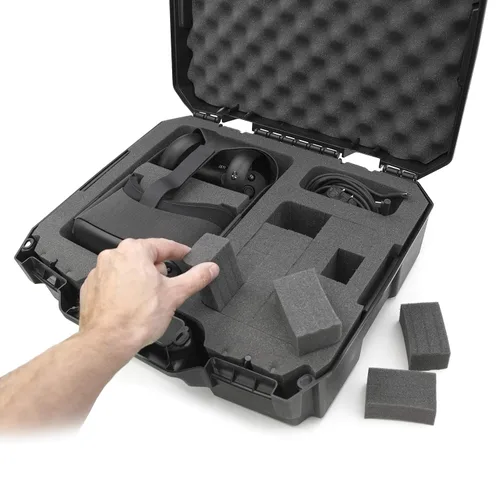 Vista 4 de CASEMATIX Hard Shell Travel Case Compatible with Meta Quest and Oculus Quest 2 VR Headset - Fits 256GB, 128GB and 64GB Models with Custom