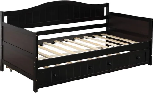 Vista 7 de Harper & Bright Designs Sofá cama individual con cama nido, marco de sofá cama individual de madera para dormitorio, habitación de invitados, sala
