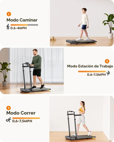 Vista 2 de Acezoe 3 en 1 Cinta de correr para debajo del escritorio con inclinación, tapete de caminadora con estación de trabajo de escritorio removible