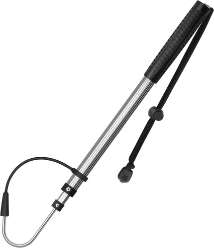 Vista 10 de SANLIKE Telescopic Fishing Gaff Aluminum Pole with Nonslip Rubber Handle Stainless Steel M8 Screw Hook Azul