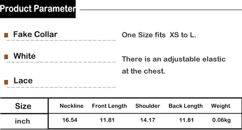 Vista 7 de SUZALA Collar falso de encaje, cuello falso desmontable para mujer, cuello falso para blusa, suéter