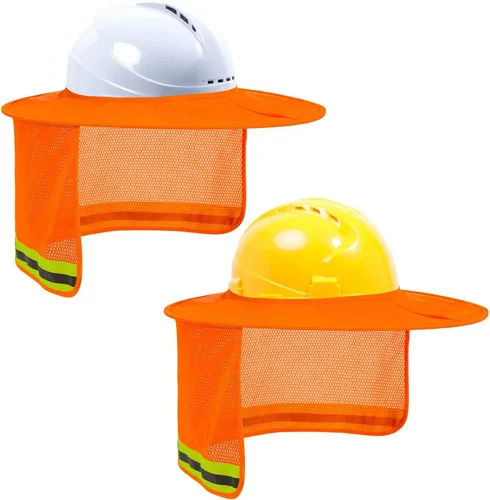 Vista 18 de TCCFCCT Parasol para sombrero duro, escudo de cuello de ala completa, 2 paquetes, casco duro no incluido