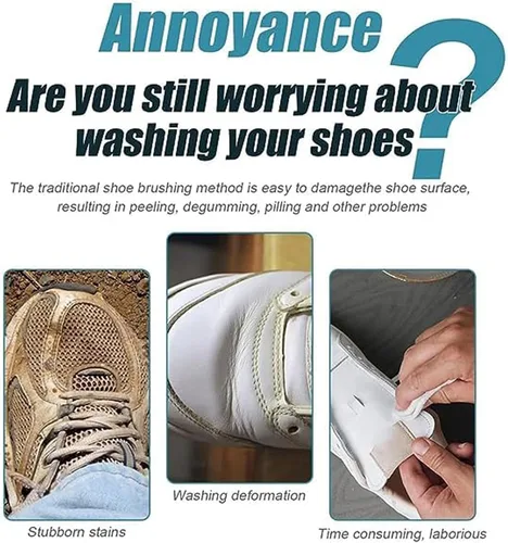 Vista 4 de Espuma limpiadora de zapatos, limpiador de zapatos fz150, zapatilla de deporte Clean Foam Cream Bubble, kit de limpiador y acondicionador
