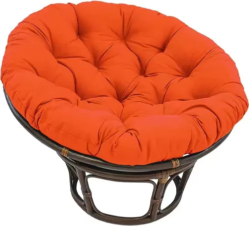 Vista 8 de HUHJYUGE Cojín de asiento para cesta colgante de 16 x 16 pulgadas, cojín para silla de columpio suave, cojín redondo para silla de huevo colgante
