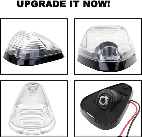 Vista 5 de Luces marcadoras transparentes para cabina de techo con 168 bombillas LED verdes, repuesto para Ford Serie F 1999-2016 Super Duty camiones y SUV