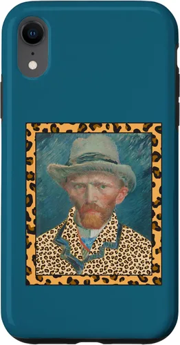 Vista 8 de Funda para iPhone 15 Vincent Van Gogh Leopard Print Frame
