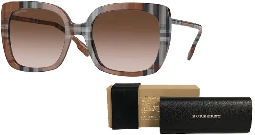 Vista 3 de BURBERRY BE4323 Square Sunglasses for Women BUNDLE with Designer iWear Eyewear Care Kit