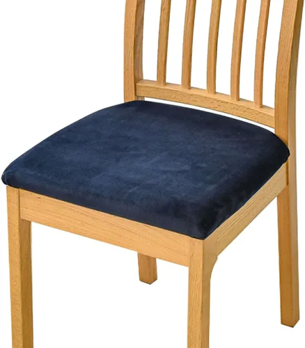 Vista 18 de Fundas de terciopelo para asiento de silla, fundas elásticas para sillas de comedor, fundas de asiento suaves y antideslizantes, fundas de asiento