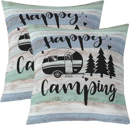 Vista 15 de Funda de almohada reversible con estampado para cama o sofá, decoración de coche de campamento, funda de cojín decorativa de granja occidental de 16
