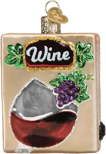 Vista 8 de Old World Christmas Napa Valley - Adorno de vidrio soplado para árbol de Navidad, decoración navideña hecha a mano, colección de bebidas para adultos