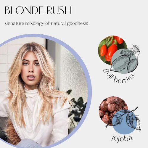 Vista 5 de Champú Privé Blonde Rush – Champú morado para cabello rubio – Sin amarillo, latón apagado, reparación de daños, para rubios decolorados con reflejos