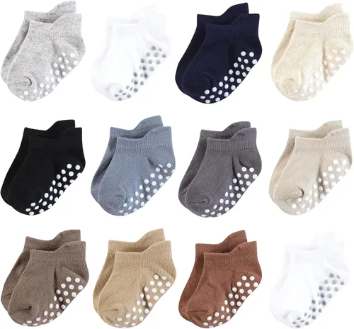 Vista 22 de Hudson Baby Calcetines antideslizantes unisex para bebé, Rosado