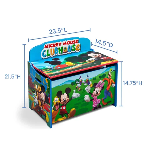 Vista 4 de Delta Children Caja de juguetes de lujo, Mickey Mouse de Disney Disney Mickey Mouse
