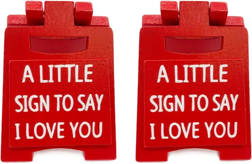 Vista 9 de NOGAY A Little Sign to Say I Love You Fun San Valentín, novia o novio, regalo romántico de lenguaje de amor, mini placa decorativa para escritorio 1