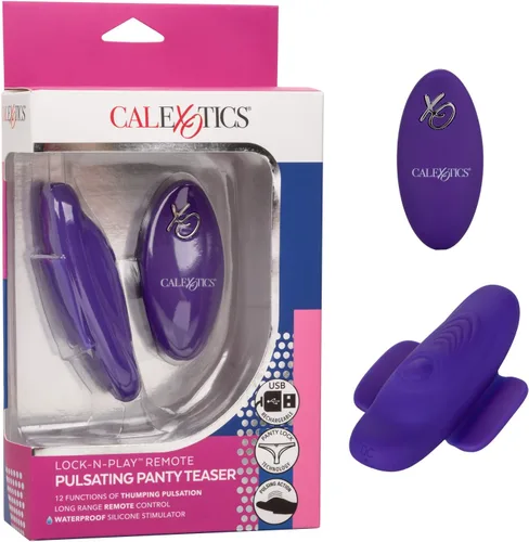 Vista 16 de CalExotics Lock-N-Play SE-0077-58-3 - Vibrador de clítoris de silicona resistente al agua con 12 funciones, recargable con vibración parpadeante