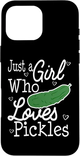 Vista 19 de Pickles Just A Girl Who Loves Funny Case for iPhone 16