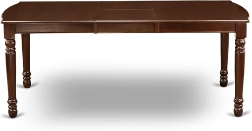 Vista 5 de East West Furniture DONO5-MAH-C - Juego de comedor de 5 piezas para 4 personas, incluye una mesa de comedor rectangular con hojas de mariposa y 4