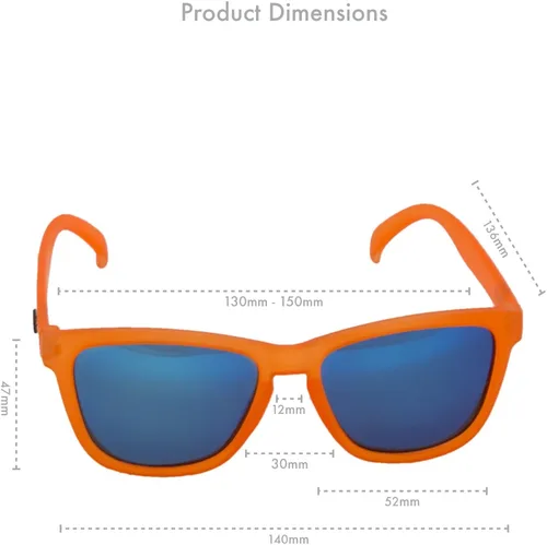 Vista 4 de Lentes de sol polarizados para los UV antideslizantes sin rebote de Goodr Anaranjado