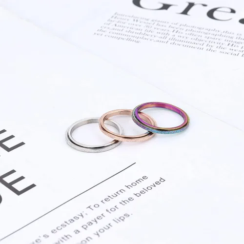 Vista 42 de Diamday Anillos antiestrés para mujeres y hombres – Anillo giratorio de acero inoxidable de 2/4 para aliviar la ansiedad y el estrés, con purpurina