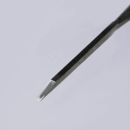 Vista 2 de KAKURI Cincel de mortaja japonés para carpintería 1/8" (3 mm), fabricado en Japón, cincel de madera Oire Nomi, hoja de acero japonés de alto carbono