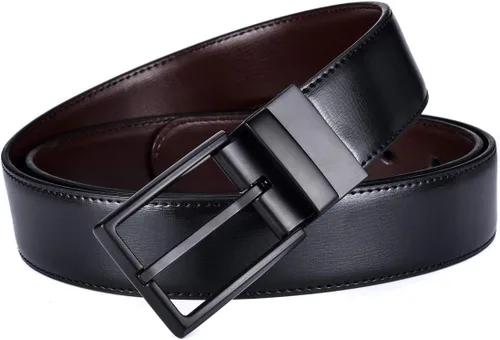 Vista 4 de Beltox - Cinturón de cuero, reversible, con hebilla giratoria de 1.3 pulgadas de ancho, con caja de regalo
