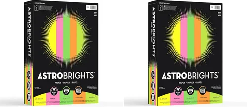 Vista 11 de Papel de colores brillantes, Neenah Astrobrights®, tamaño de papel carta, 24 libras, colores surtidos, resma de 500 hojas