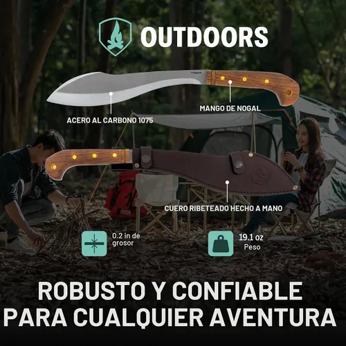 Vista 3 de Condor Tool & Knife Outdoor Machete with Walnut Handle
