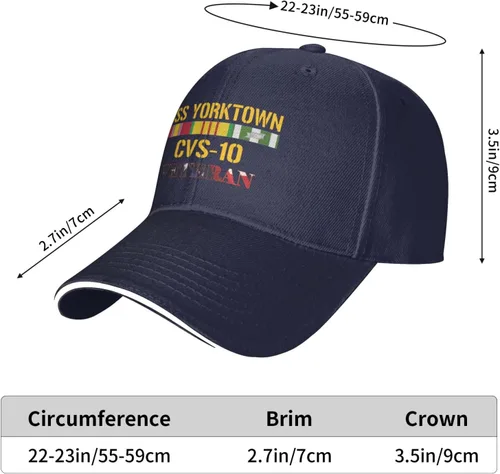 Vista 6 de USS Yorktown Cvs-10 - Gorras de mezclilla unisex