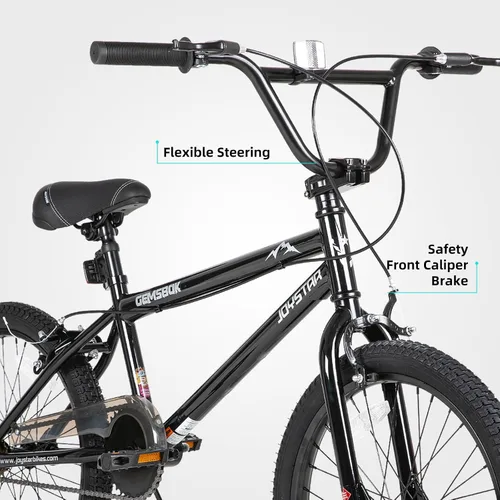 Vista 3 de JOYSTAR 20 24 Inch Kids BMX Bike for Boys and Girls Age 7-12 Freestyle Bicycle for Beginner Level Riders with Dual Hand Brakes & 2 Pegs 24" Kids
