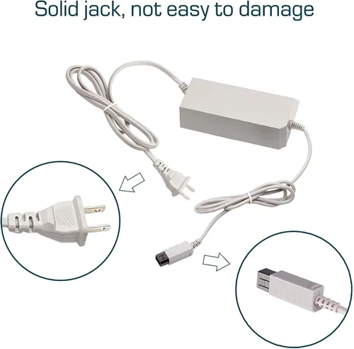 Vista 4 de Cargador de consola para Wii adaptador de corriente de pared de CA para Nintendo Wii no para Nintendo Wii U