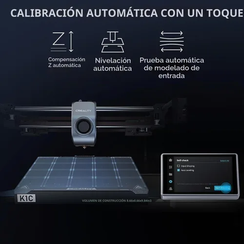 Vista 5 de Impresora 3D Creality K1C, 23.622 in/s con cámara AI y nivelación automática