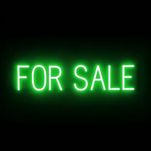 Vista 12 de SpellBrite Letrero de venta para empresas Señales relacionadas con la venta con aspecto de neón, luces LED blancas 16.3 x 6.3 pulgadas Blanco