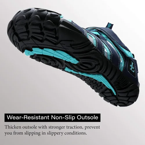 Vista 6 de JIASUQI Zapatos de agua atléticos para senderismo, sandalias deportivas para natación, zapatos para caminar para mujeres y hombres