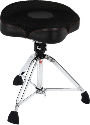Vista 5 de Gibraltar GGS10T Taburete corto de 21 pulgadas con asiento redondo, trípode plegable con reposapiés