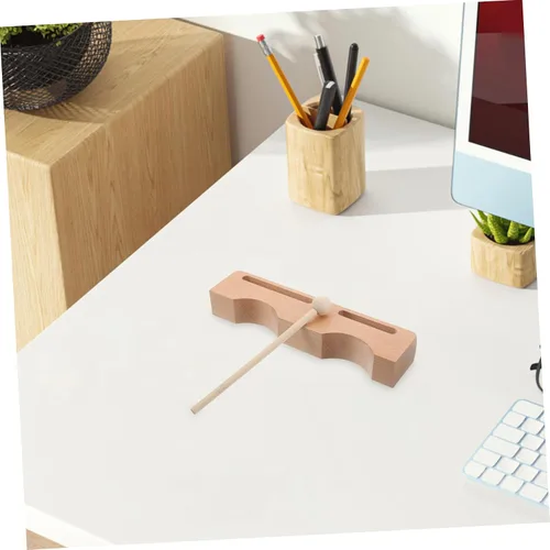 Vista 6 de Kisangel Wooden Frog Instrument with Mallets Light Yellow Percussion Block for Adults Ergonomic Design for Comfortable Handling for Musical