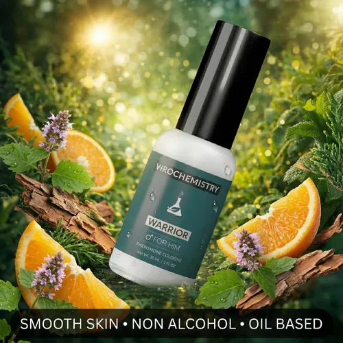 Vista 2 de Feromonas para atraer mujeres y hombres (Warrior) - Espray de colonia corporal de fragancia orgánica exclusiva y ultra fuerte, 1 onza líquida