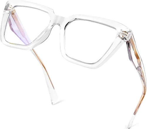 Vista 48 de Blue Light Blocking Glasses for Women Men Metal Round Frame Gris (Smoke Grey)