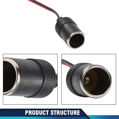Vista 5 de PIT66 Adaptador de corriente de 12 V para encendedor de cigarrillos, compatible con cualquier accesorio de coche de 12 V, baterías de 12 voltios