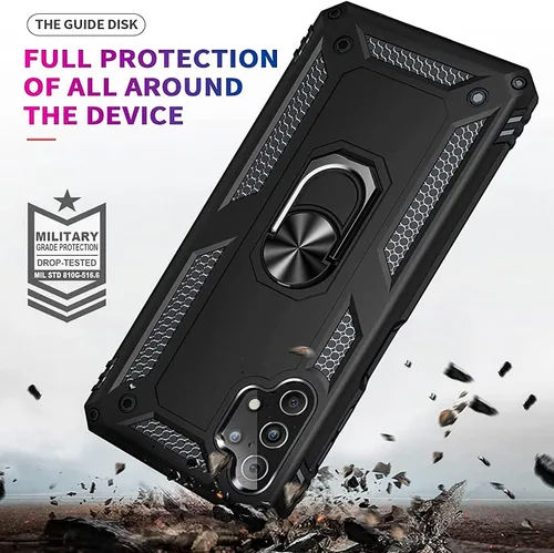 Vista 7 de STARSHOP - Funda para Galaxy A32 5G, funda para Samsung A32 5G, con [protector de pantalla de vidrio templado incluido], funda protectora de doble