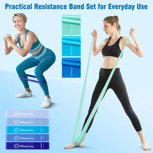 Vista 4 de Pilates Kit Equipment, Pilates Ring and Ball for Women Home Workout Pilates Set with 14'' Magic Circle, Wrist Weights, Resistance Bands, Yoga