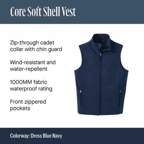 Vista 7 de Port Authority Chaleco Core Soft Shell Negro