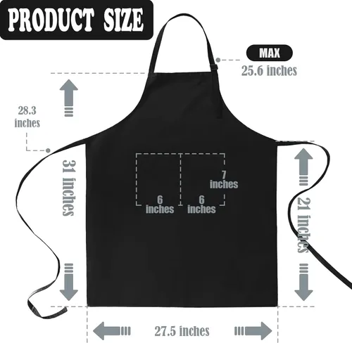 Vista 2 de Delantal ajustable con bolsillo para hombres y mujeres, delantales impermeables, regalos para cocina, hornear, chef, pintura, jardinería