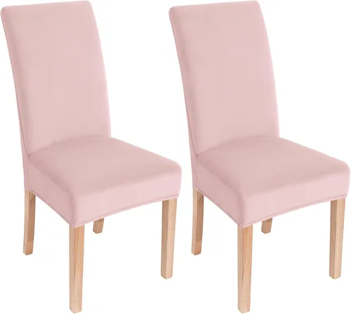 Vista 55 de smiry - Fundas para sillas de comedor de terciopelo elástico y suave, extraíbles, Terciopelo, Beige