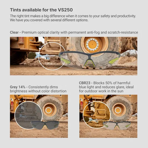 Vista 3 de HexArmor VS250 Gafas de Seguridad Azul claro / Trushield-s