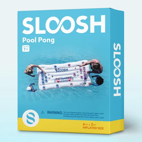 Vista 7 de SLOOSH Juego de juguetes de piscina, juego de lanzamiento de pong, juguetes de agua para adultos y niños, juegos familiares, flotadores inflables
