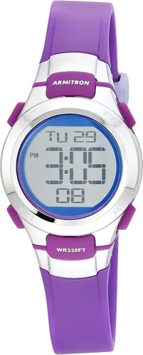 Vista 32 de Armitron Sport 45/7012 - Reloj cronógrafo digital para mujer con correa de resina