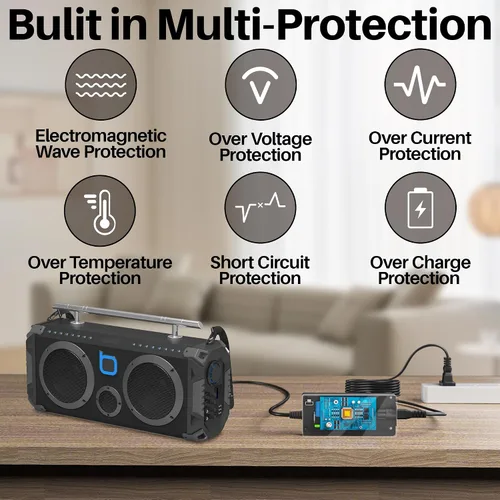 Vista 6 de Cable de alimentación DC de 22 V compatible con Bumpboxx Flare 8 200 vatios máx. 200 W, cable de alimentación inalámbrico portátil para altavoz
