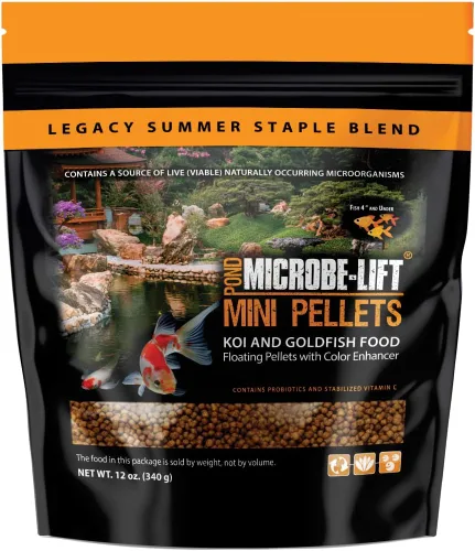 Vista 11 de MICROBE-LIFT MLLMPSM - Mini pellets flotantes de alimentos para peces, estanques, jardines acuáticos y fuentes, para peces pequeños vivos y koi, 17