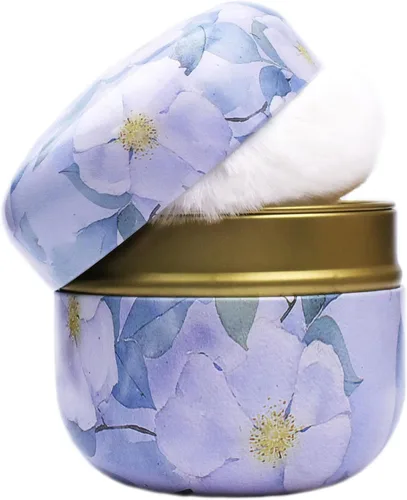 Vista 9 de Topwon Estuche de polvo de 3.15 pulgadas con soplo, sin BPA, contenedor de polvo de felpa esponjosa, caja de polvo seco suelto para el cuerpo